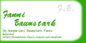 fanni baumstark business card